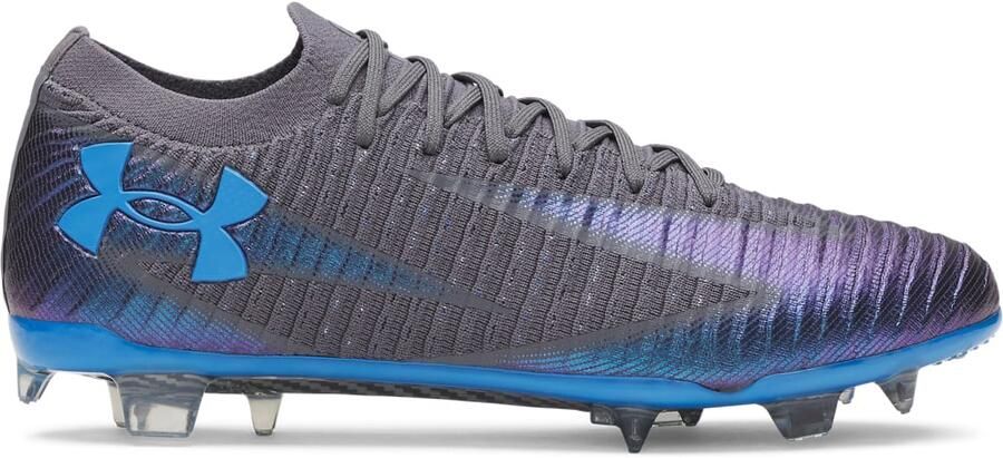 Under Armour Shadow Elite 3 Gras Voetbalschoenen (FG) Grijs Blauw Paars