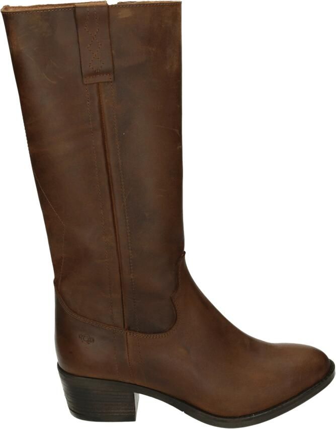 AQA Shoes A8817 Lange laarzen Dames laarzen Cognac