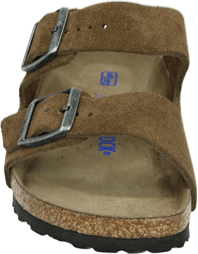 Birkenstock Platte sandalen Arizona Soft Footbed Suede Narrow Dark Tea Tonal - Foto 3