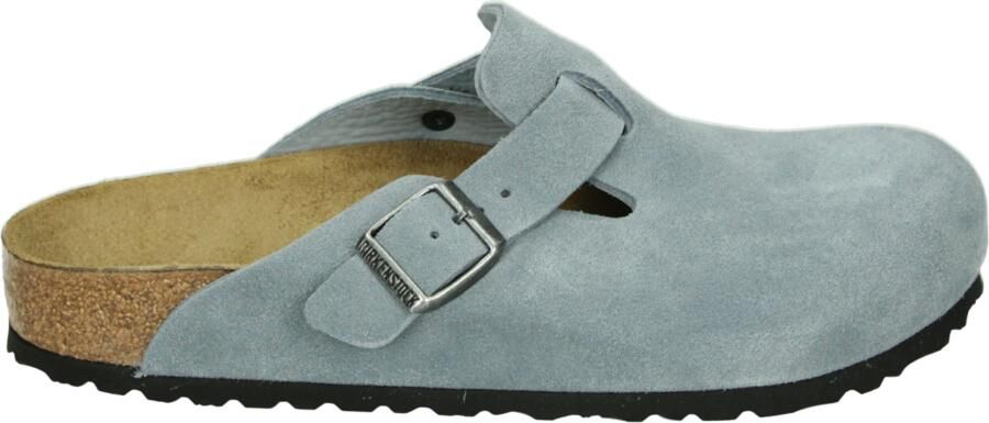 Birkenstock Klompen van leer met doornsluiting model 'Boston'