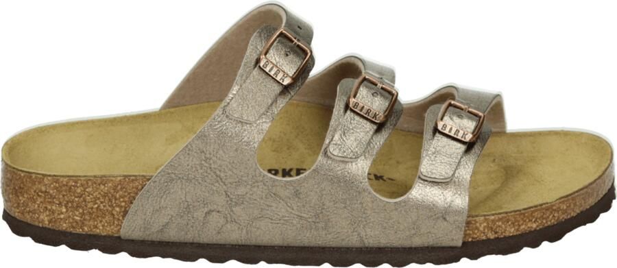 BIRKENSTOCK Slippers Dames Florida Bs Leatherlook Bronskleurig - Foto 6