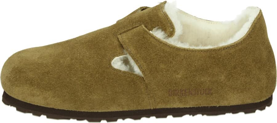Birkenstock LONDON SHEARLING SUEDE LEATHER Dames pantoffels Heren pantoffels Cognac - Foto 4