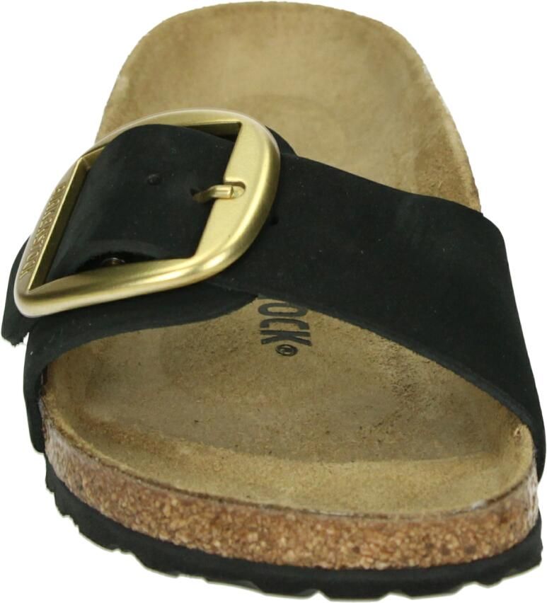 BIRKENSTOCK Slippers Dames Madrid Big Buckle Nubuck Zwart - Foto 3