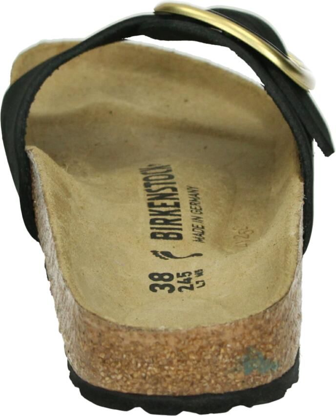 BIRKENSTOCK Slippers Dames Madrid Big Buckle Nubuck Zwart - Foto 11