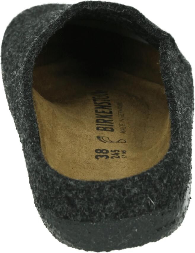 Birkenstock Zermatt Pantoffels Anthracite Regular fit | Zwart | Wolvilt - Foto 4