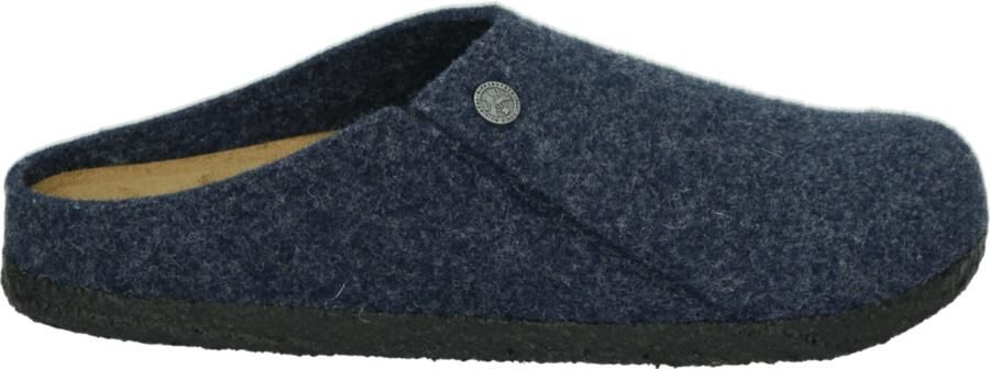 Birkenstock Pantoffels Andermatt Wolvilt Sloffen Standaard Blauw Regular - Foto 7