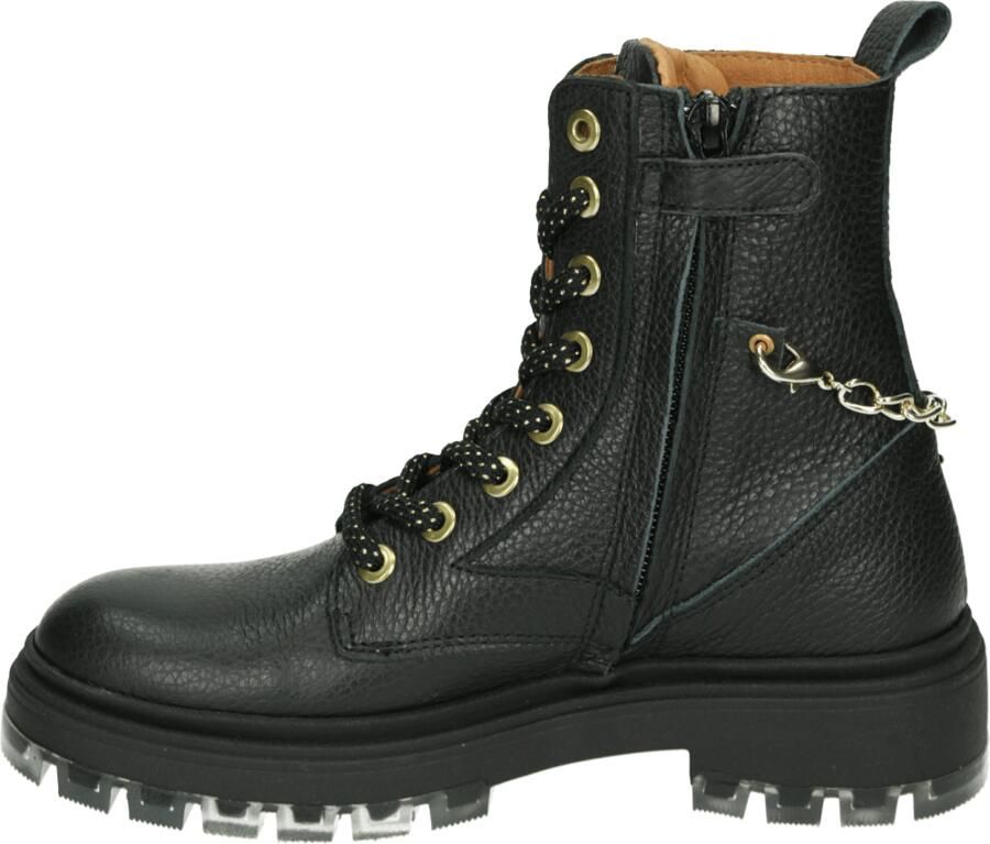 Develab 41444 Veterboots Laarzen Met Veters Meisjes Kids Zwart - Foto 4