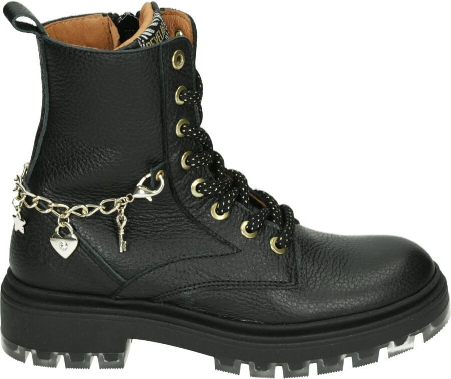 Develab 41444 Veterboots Laarzen Met Veters Meisjes Kids Zwart