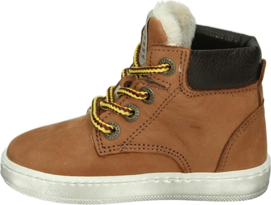 Develab 41855 nubuck veterboots cognac Bruin Jongens Leer Effen 24 - Foto 4
