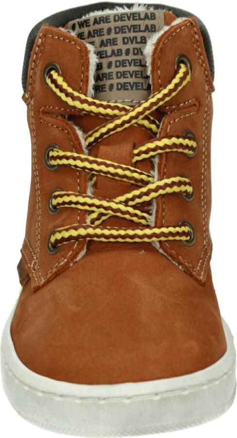 Develab 41855 nubuck veterboots cognac Bruin Jongens Leer Effen 24 - Foto 2