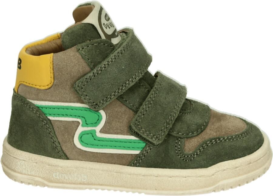 Develab suède sneakers bruin groen