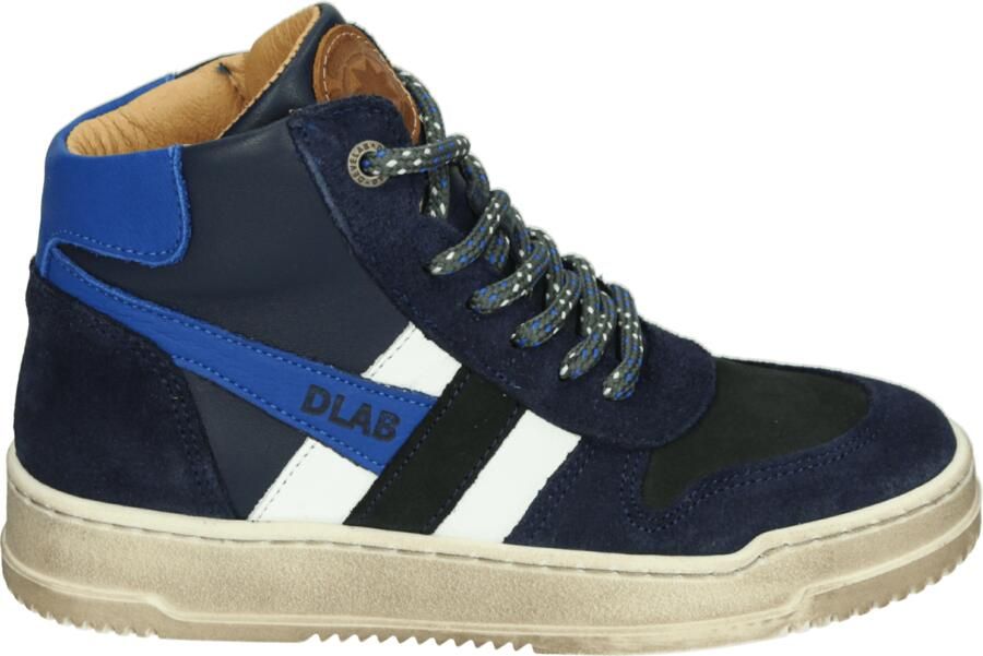 Develab Mid Cut Sneakers blauw Leer