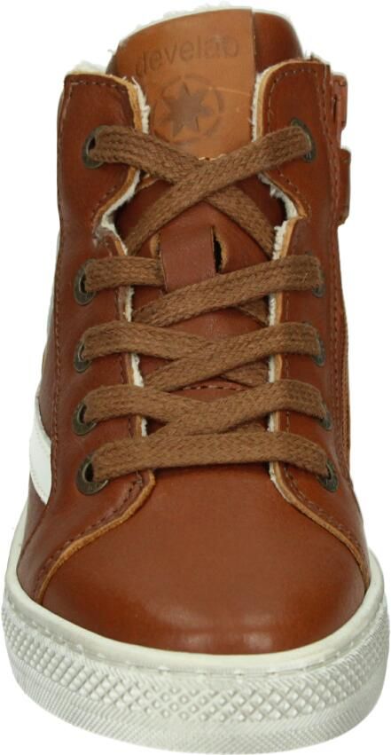 Develab 45667~~~~~~~~~~~~~~~~~~~~~~~~~ sHalf-hoogKindersneakers Cognac - Foto 2