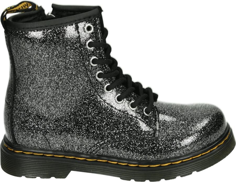 Dr. Martens 1460 J leren veterboots zwart zilver glitter schoolkind Meisjes Leer - Foto 9