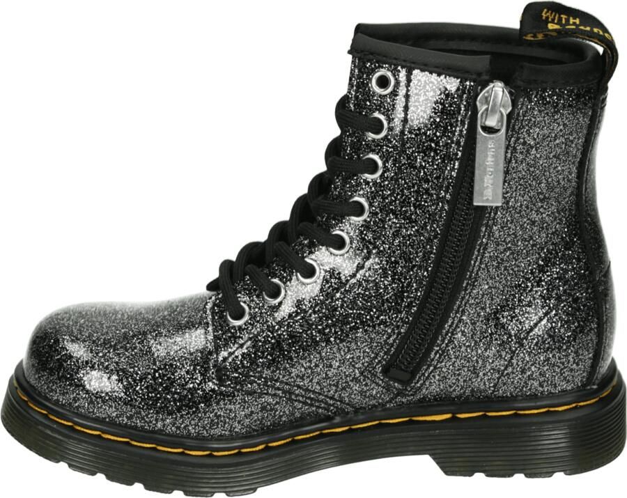 Dr. Martens 1460 J leren veterboots zwart zilver glitter schoolkind Meisjes Leer - Foto 2