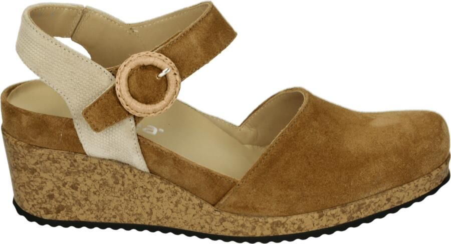 Durea 5919~H~~~~~~~~~~~~~~~~~~~~~~~~ Sandalen met hak Cognac