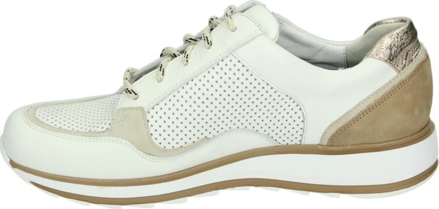 Durea Sneakers Dames Lage sneakers Damesschoenen Suède 6262 688 Wit combi - Foto 3