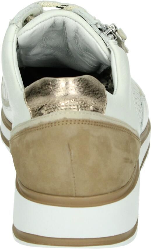 Durea Sneakers Dames Lage sneakers Damesschoenen Suède 6262 688 Wit combi - Foto 4
