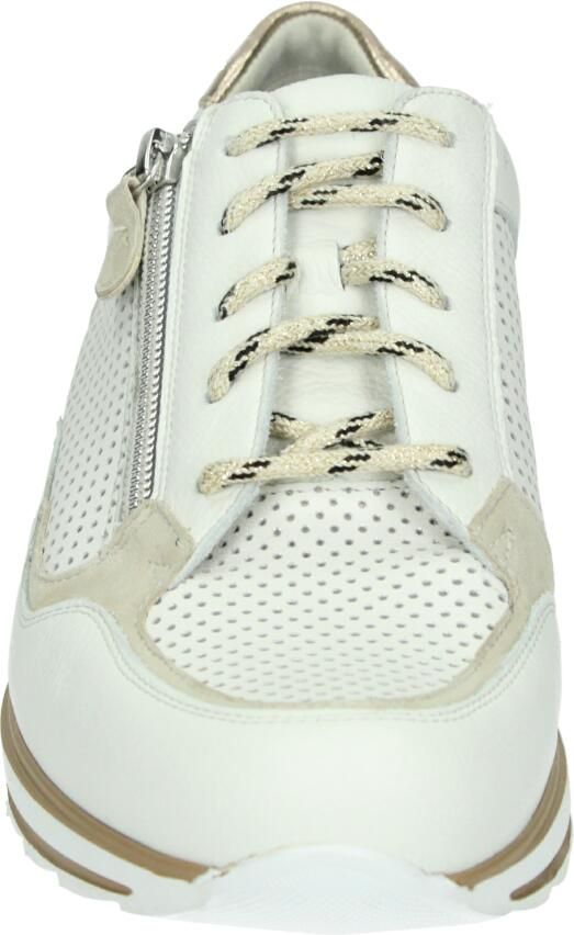Durea Sneakers Dames Lage sneakers Damesschoenen Suède 6262 688 Wit combi - Foto 2