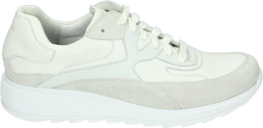 Durea Sportieve Lage Dames Sneakers Wit Patroon