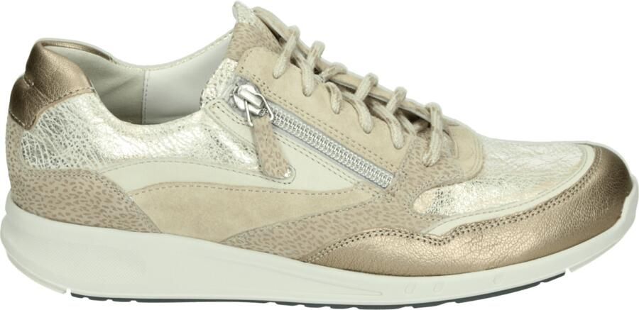 Durea 6306~H~GO~~~~~~~~~~~~~~~~~~~~~ Lage sneakers Dames sneakers Wit beige