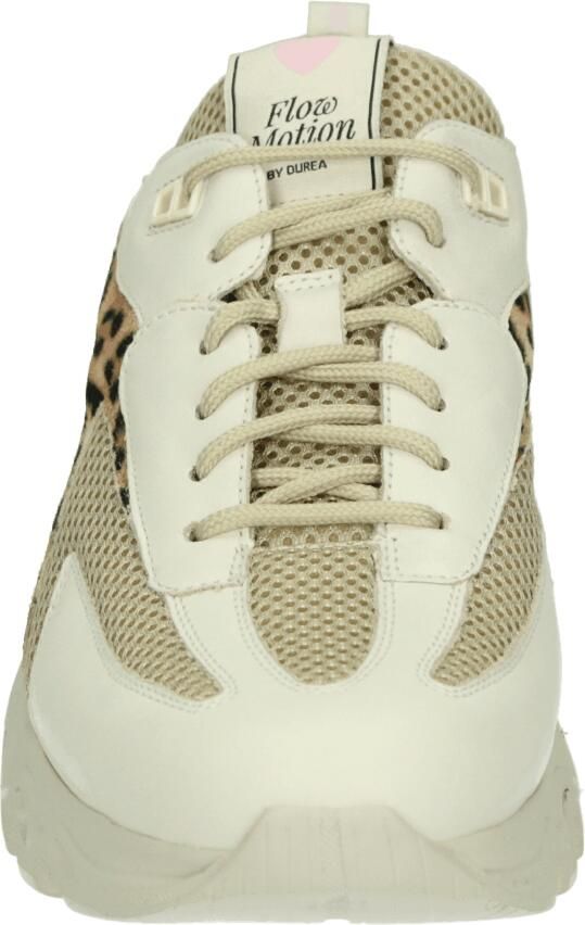 Durea 6309 H Lage sneakers Dames sneakers Wit beige - Foto 3