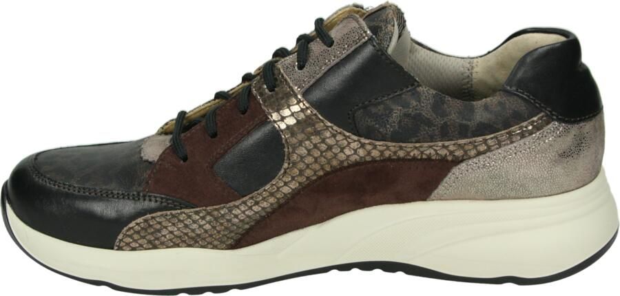 Durea 6318.608.2264 Zwart taupe d. bruin sneaker K-wijdte - Foto 6