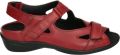 Durea 7258~G~~~~~~~~~~~~~~~~~~~~~~~~ Platte sandalen Dames Sandalen Rood - Rood