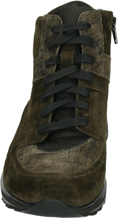 Durea 9684~K~~~~~~~~~~~~~~~~~~~~~~~~ Hoge sneakers Veterlaarzen Dames veterschoenen Dames sneakersHalf-hoge schoenen Groen - Foto 2