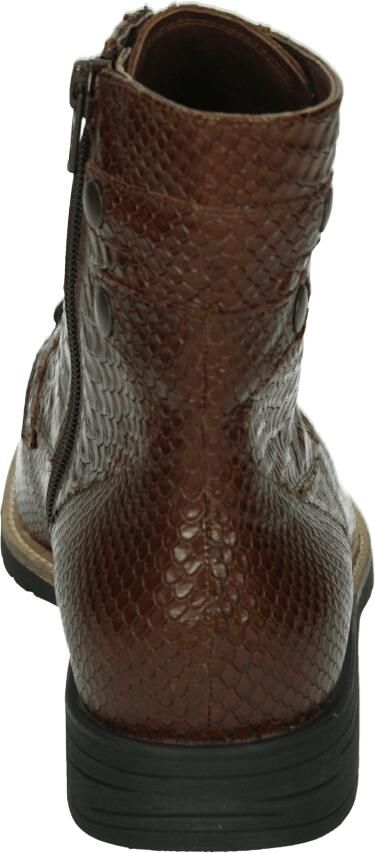Durea 9709~K~~~~~~~~~~~~~~~~~~~~~~~~ Hoge sneakers Veterlaarzen Dames veterschoenen Dames sneakersHalf-hoge schoenen Cognac - Foto 3
