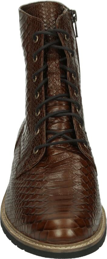 Durea 9709~K~~~~~~~~~~~~~~~~~~~~~~~~ Hoge sneakers Veterlaarzen Dames veterschoenen Dames sneakersHalf-hoge schoenen Cognac - Foto 2