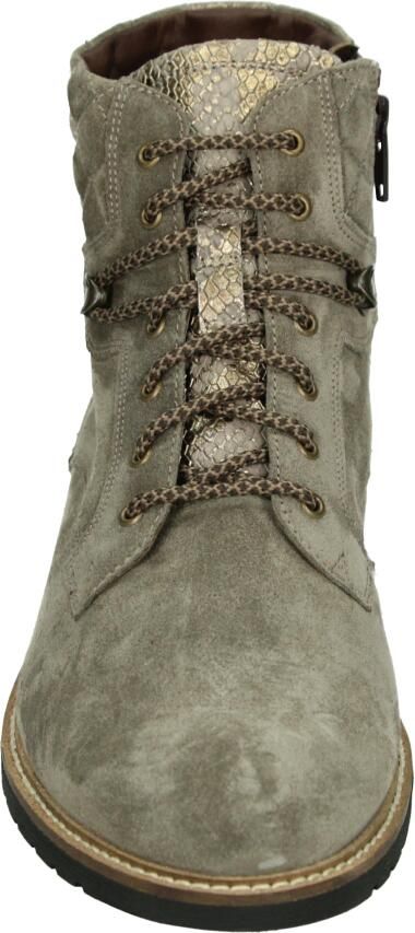Durea 9731~H~~~~~~~~~~~~~~~~~~~~~~~~ Hoge sneakers Veterlaarzen Dames veterschoenen Dames sneakersHalf-hoge schoenen Taupe - Foto 3