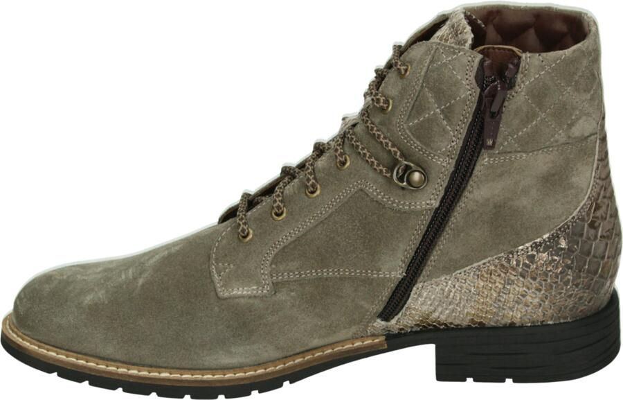 Durea 9731~H~~~~~~~~~~~~~~~~~~~~~~~~ Hoge sneakers Veterlaarzen Dames veterschoenen Dames sneakersHalf-hoge schoenen Taupe - Foto 2