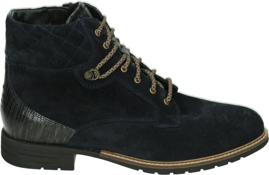 Durea 9731~K~~~~~~~~~~~~~~~~~~~~~~~~ Hoge sneakers Veterlaarzen Dames veterschoenen Dames sneakersHalf-hoge schoenen Blauw