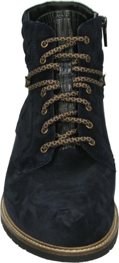 Durea 9731~K~~~~~~~~~~~~~~~~~~~~~~~~ Hoge sneakers Veterlaarzen Dames veterschoenen Dames sneakersHalf-hoge schoenen Blauw - Foto 4