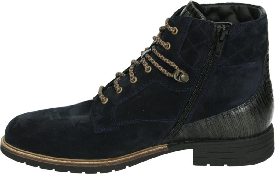 Durea 9731~K~~~~~~~~~~~~~~~~~~~~~~~~ Hoge sneakers Veterlaarzen Dames veterschoenen Dames sneakersHalf-hoge schoenen Blauw - Foto 2