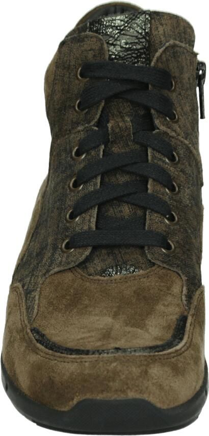Durea 9735~G~GO~~~~~~~~~~~~~~~~~~~~~ Hoge sneakers Veterlaarzen Dames veterschoenen Dames sneakersHalf-hoge schoenen Bruin - Foto 3