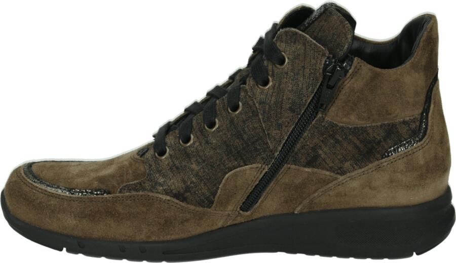 Durea 9735~G~GO~~~~~~~~~~~~~~~~~~~~~ Hoge sneakers Veterlaarzen Dames veterschoenen Dames sneakersHalf-hoge schoenen Bruin - Foto 4