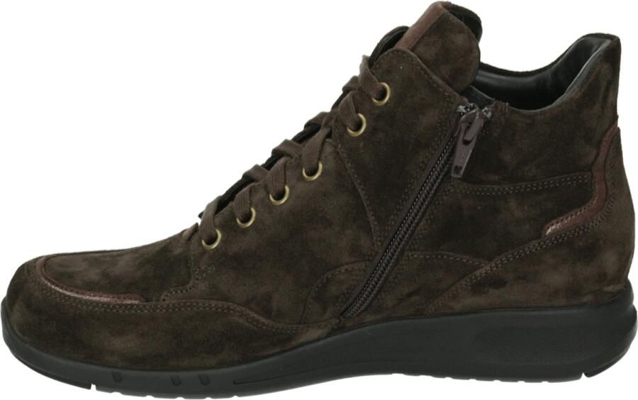 Durea 9735 K Hoge sneakers Veterboots Dames veterschoenen Dames sneakersHalf-hoge schoenen Bruin - Foto 3