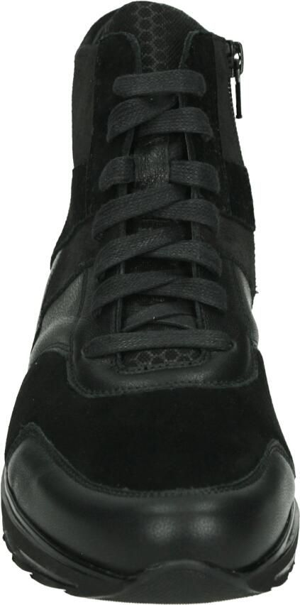 Durea 9745 H Hoge sneakers Veterboots Dames veterschoenen Dames sneakersHalf-hoge schoenen Zwart - Foto 2