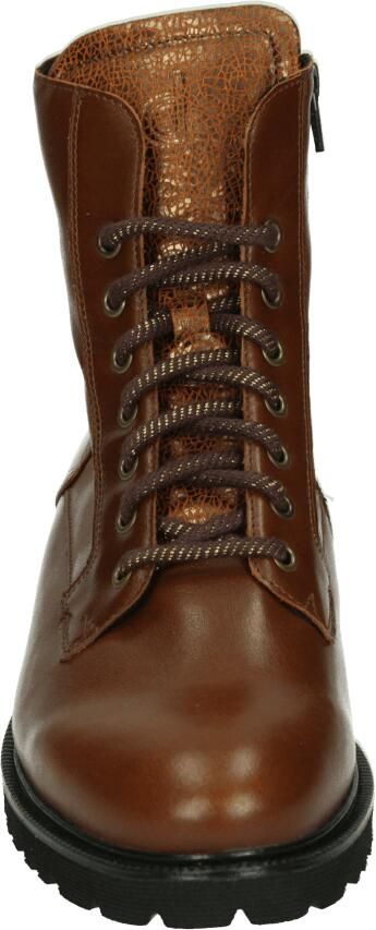 Durea 9769 K Hoge sneakers Veterboots Dames veterschoenen Dames sneakersHalf-hoge schoenen Cognac - Foto 2
