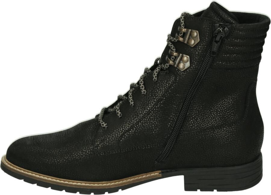 Durea 9776~H~~~~~~~~~~~~~~~~~~~~~~~~ Hoge sneakers Veterlaarzen Dames veterschoenen Dames sneakersHalf-hoge schoenen Zwart - Foto 3