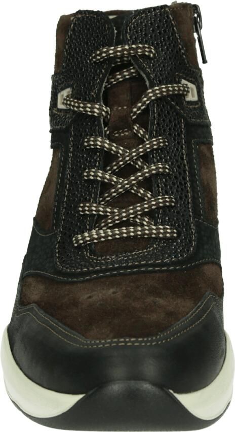 Durea 9778 E Hoge sneakers Veterboots Dames veterschoenen Dames sneakersHalf-hoge schoenen Bruin - Foto 3