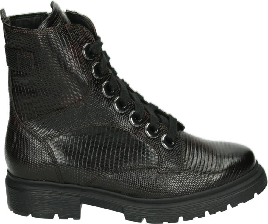 Durea 9809~K~~~~~~~~~~~~~~~~~~~~~~~~ Hoge sneakers Veterlaarzen Dames veterschoenen Dames sneakersHalf-hoge schoenen Bruin - Foto 2