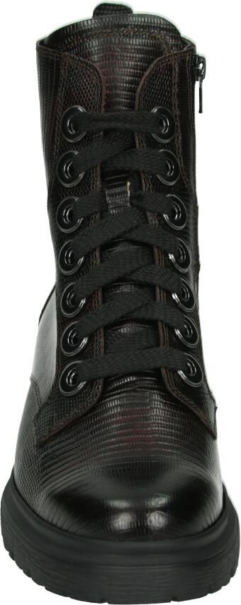 Durea 9809~K~~~~~~~~~~~~~~~~~~~~~~~~ Hoge sneakers Veterlaarzen Dames veterschoenen Dames sneakersHalf-hoge schoenen Bruin - Foto 3