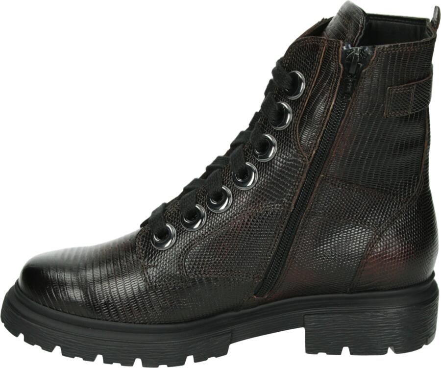Durea 9809~K~~~~~~~~~~~~~~~~~~~~~~~~ Hoge sneakers Veterlaarzen Dames veterschoenen Dames sneakersHalf-hoge schoenen Bruin - Foto 5
