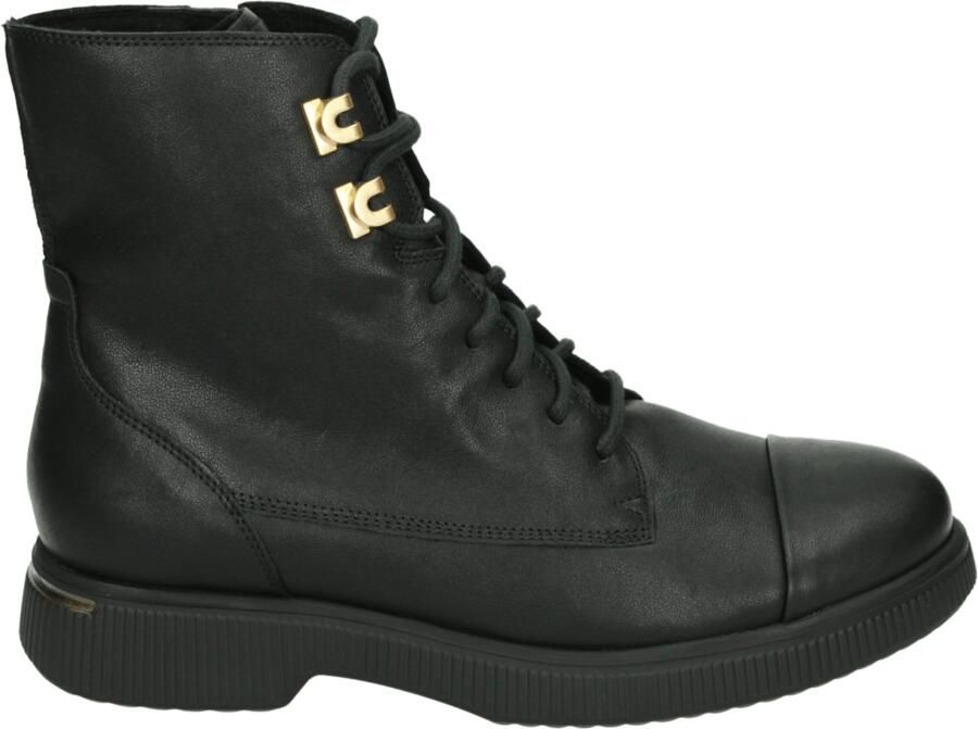 Durea 9837 H Hoge sneakers Veterboots Dames veterschoenen Dames sneakersHalf-hoge schoenen Zwart - Foto 2