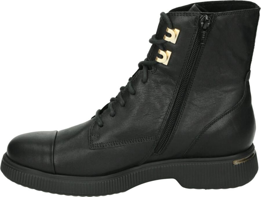 Durea 9837 H Hoge sneakers Veterboots Dames veterschoenen Dames sneakersHalf-hoge schoenen Zwart - Foto 3