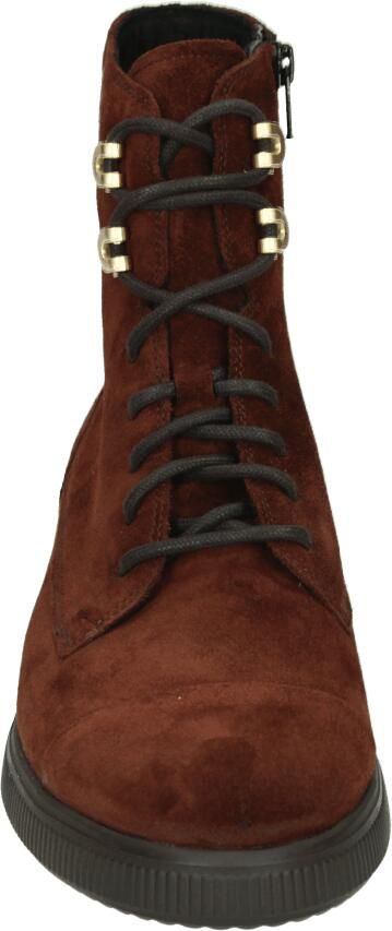 Durea 9837 H Hoge sneakers Veterboots Dames veterschoenen Dames sneakersHalf-hoge schoenen Bruin - Foto 2