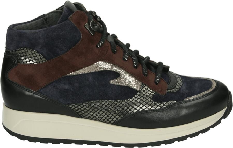 Durea 9842 K Hoge sneakers Veterboots Dames veterschoenen Dames sneakersHalf-hoge schoenen Zwart - Foto 2